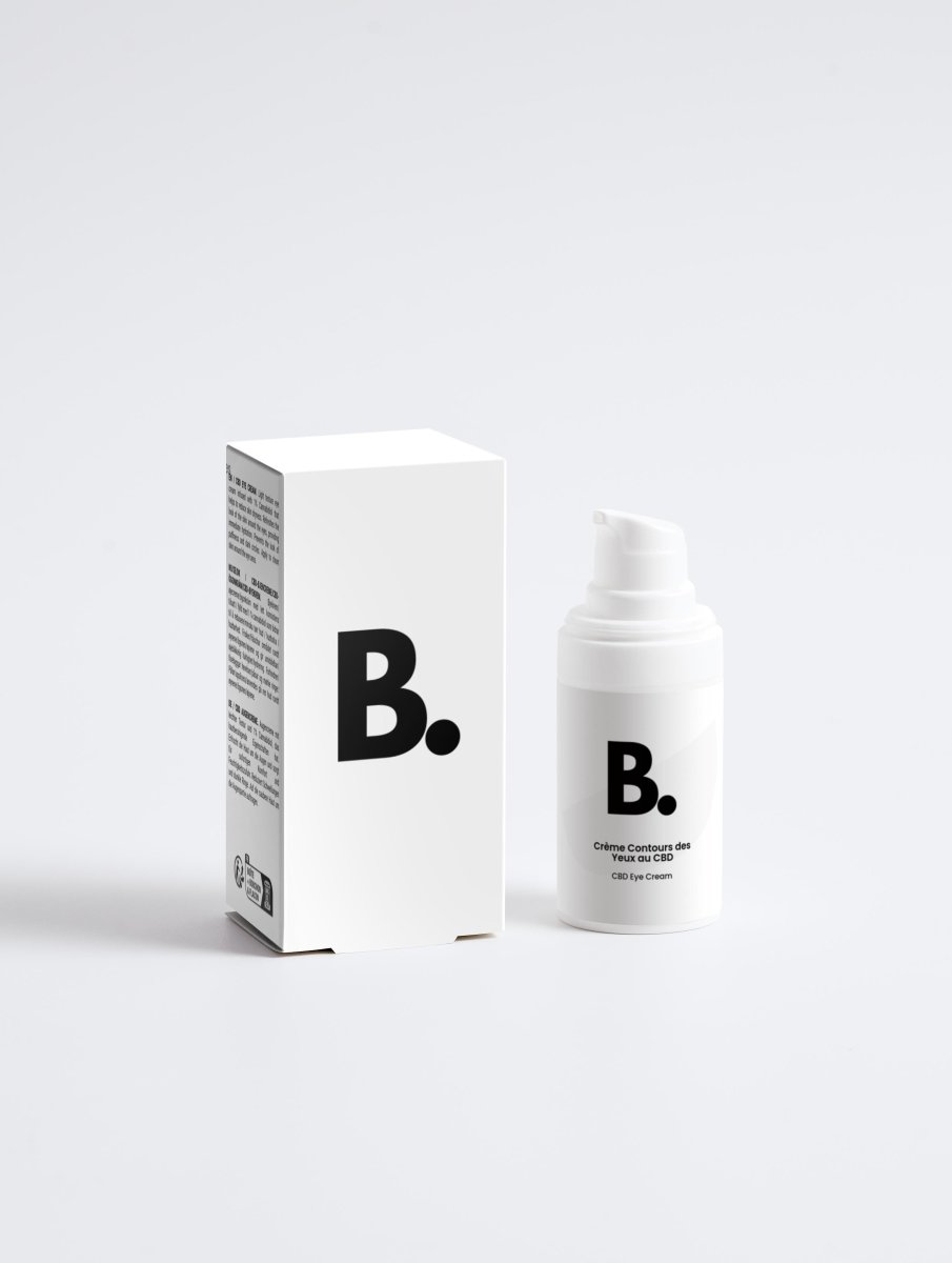 Crème anti - cernes, Peau noire • 1% CBD + 🥭 sauvage + Aloe Vera + Ginkgo - B.