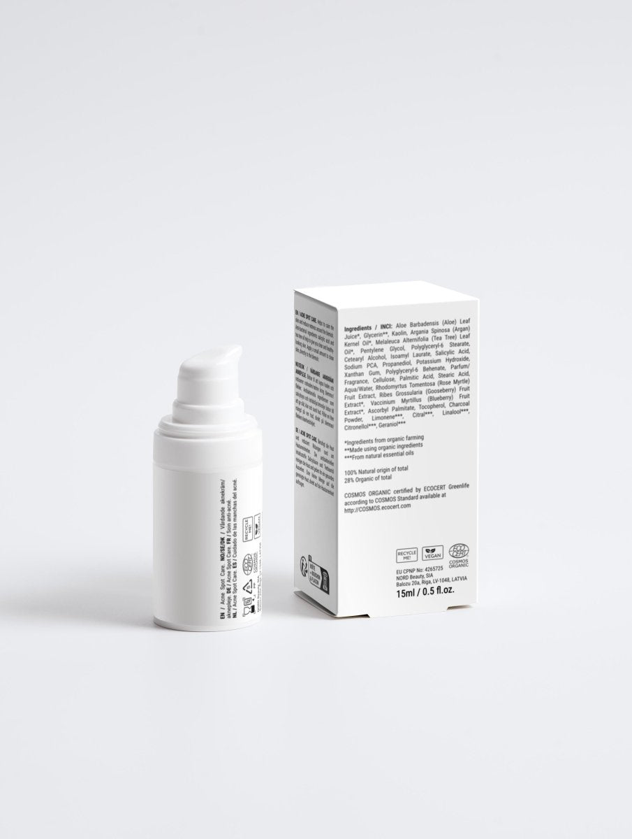 Sérum anti boutons d’Acné pour peau noire • Tea Tree, 2% Salicylic Acid + Kaolin + Argan + PCA + Aloe Vera - B.